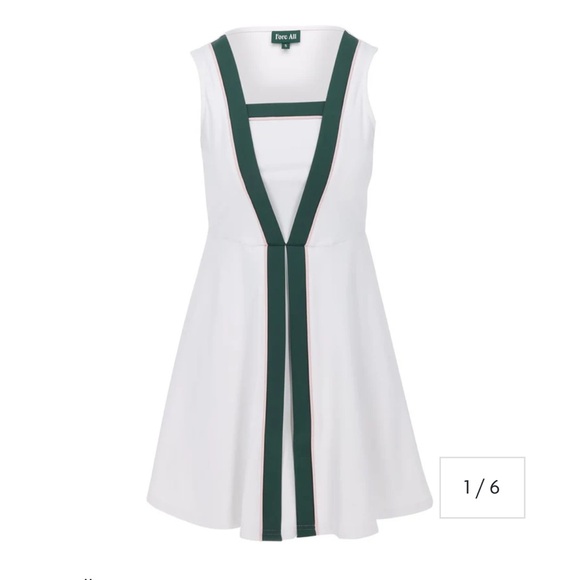 Fore All Women's Natalie Dress - White and Green UPF 50+ Protection NWT - Picture 1 of 7